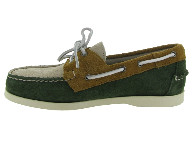 mocassins - Bateau - homme - Cuir - Vert - Sebago4970301_4