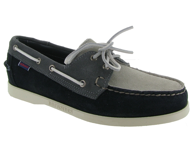 mocassins - Bateau - homme - Cuir - Bleu - Sebago