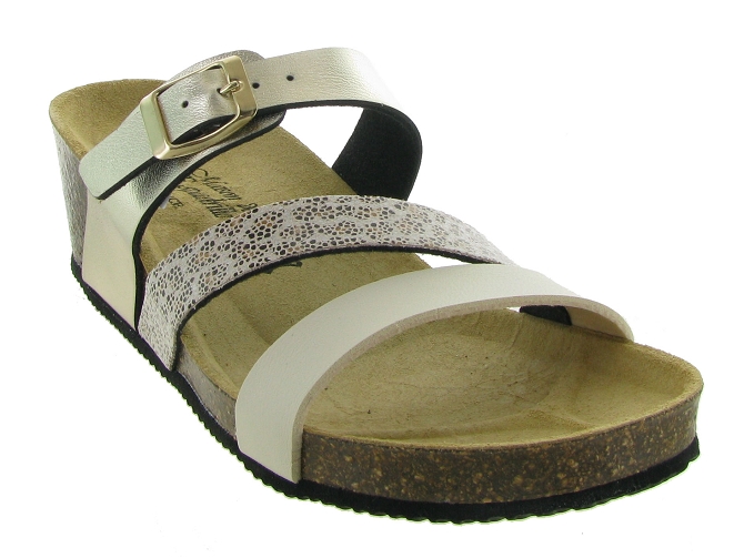 sandales et nu pieds - Mule Sabot - femme - Synthétique - Or - La maison de l espadrille4973401_3