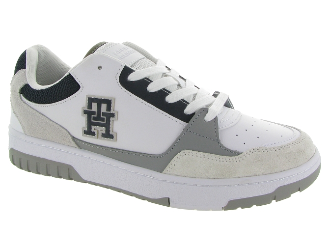 baskets et sneakers - Tendance - homme - Cuir - Gris - Tommy hilfiger