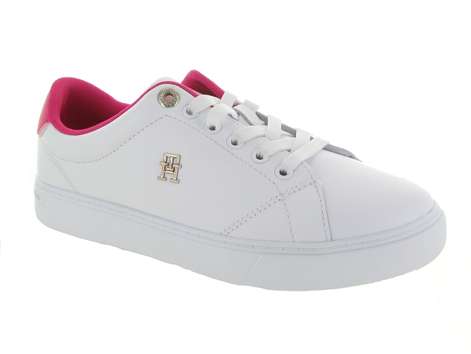 baskets et sneakers - Tendance - femme - Cuir - Blanc - Tommy hilfiger