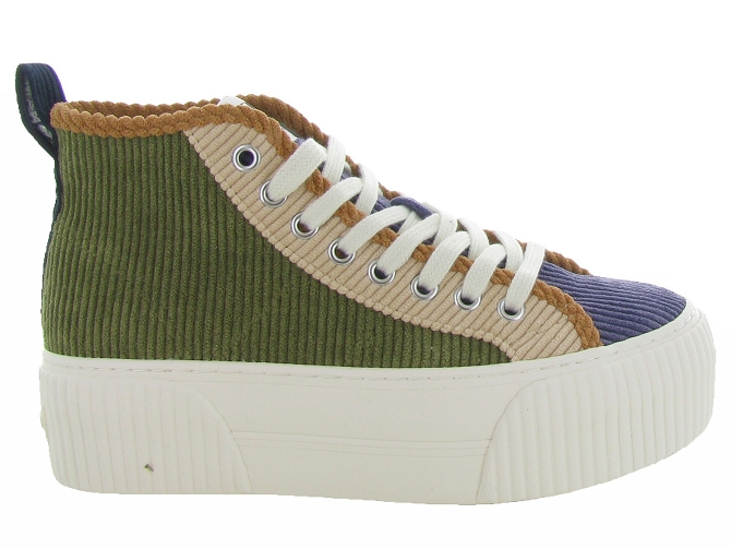 baskets et sneakers - Montante - femme - Toile Jean - Vert - No name4979401_2