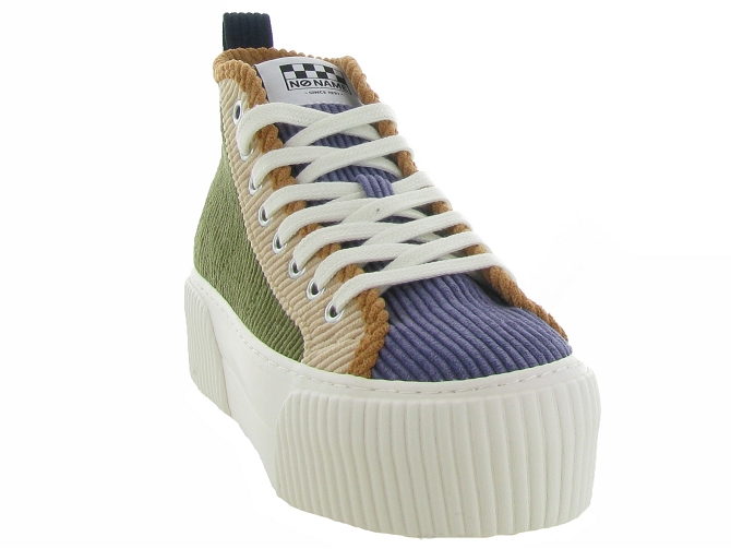 baskets et sneakers - Montante - femme - Toile  - Vert - No name4979401_3