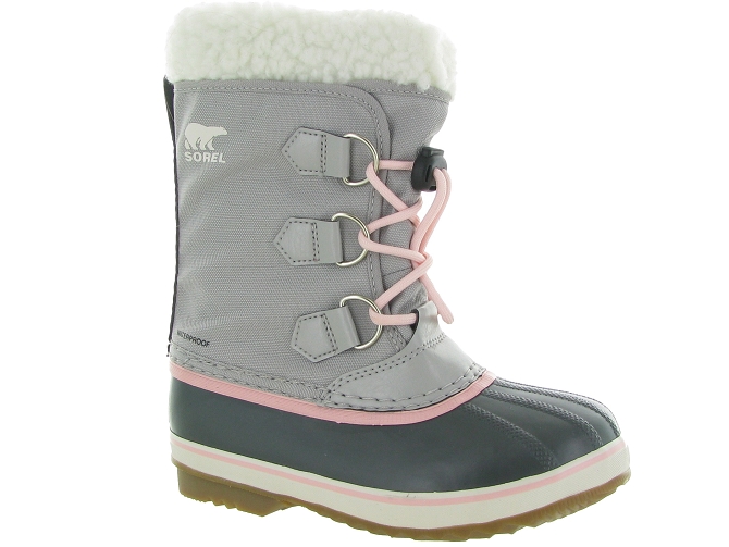 apres ski bottes fourrees -  - junior fille - Nylon - Gris - Sorel