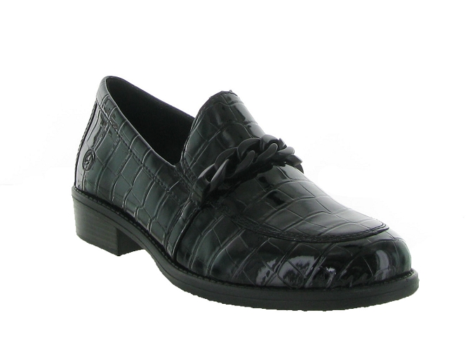 mocassins - Elégant - femme - Cuir - Noir - Remonte