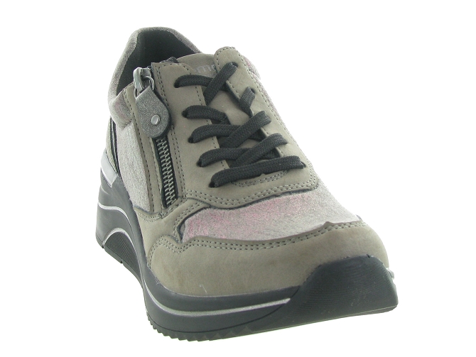 chaussures a lacets - Lacets détente - femme - Cuir - Gris - Remonte4984101_3