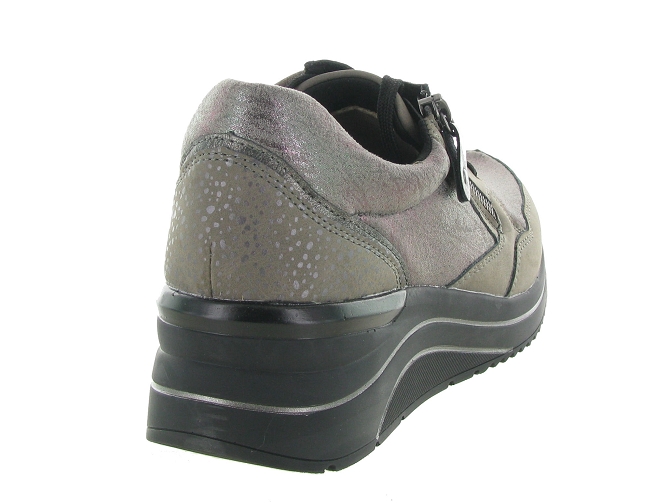 chaussures a lacets - Lacets détente - femme - Cuir - Gris - Remonte4984101_5