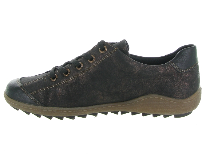 chaussures a lacets - Lacets détente - femme - Cuir - Noir - Remonte4984701_4