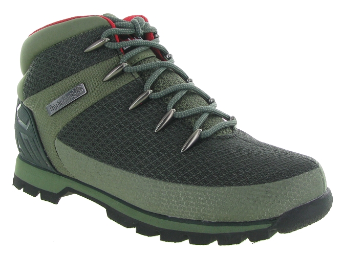 chaussures a lacets - Confort et décontracté - homme - Cuir - Vert - Timberland