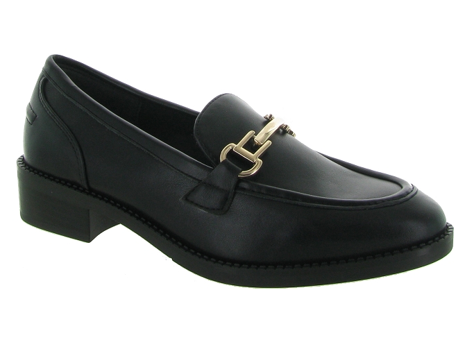 mocassins - Elégant - femme - Cuir - Noir - Tamaris