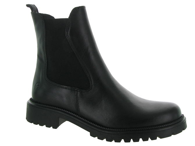 bottines et boots - Chelsea - femme - Cuir - Noir - Tamaris