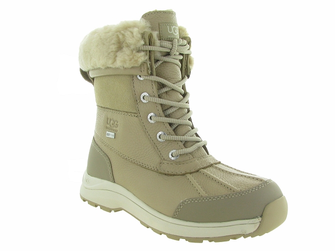 apres ski bottes fourrees - Botte de neige - femme - Cuir - Beige - Ugg australia