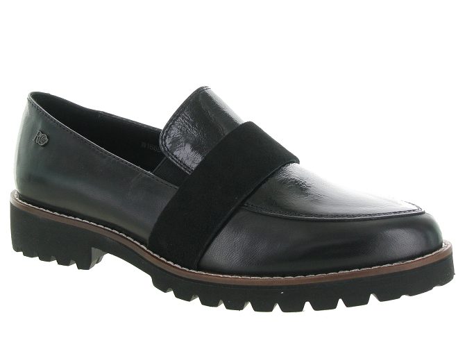 mocassins - Elégant - femme - Cuir - Noir - Regarde le ciel...