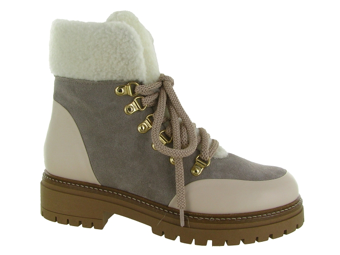 apres ski bottes fourrees - Chaussure neige - femme - Nubuck - Beige - Armando