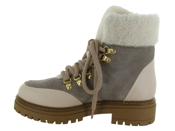 apres ski bottes fourrees - Chaussure neige - femme - Nubuck - Beige - Armando4997002_4