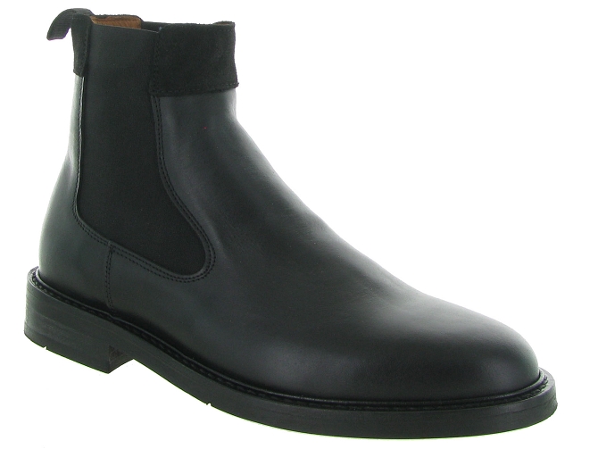 bottines et boots - Chelsea - homme - Cuir - Noir - Schmoove