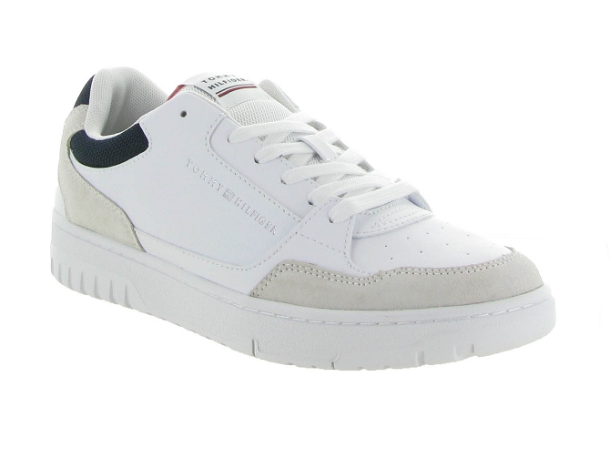 baskets et sneakers - Tendance - homme - Cuir - Blanc - Tommy hilfiger