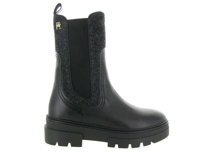 bottines et boots - Chelsea - femme - Cuir - Noir - Tommy hilfiger4998601_2