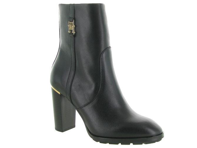 bottines et boots - Chelsea - femme - Cuir - Noir - Tommy hilfiger