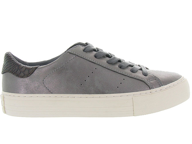 baskets et sneakers - Tendance - femme - Cuir - Gris - No name5019002_2