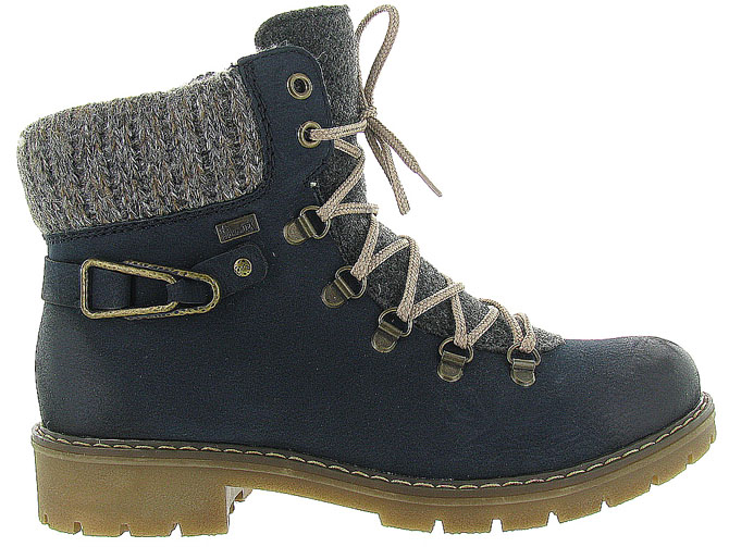 apres ski bottes fourrees - Chaussure neige - femme - Synthétique - Bleu - Rieker5034301_2