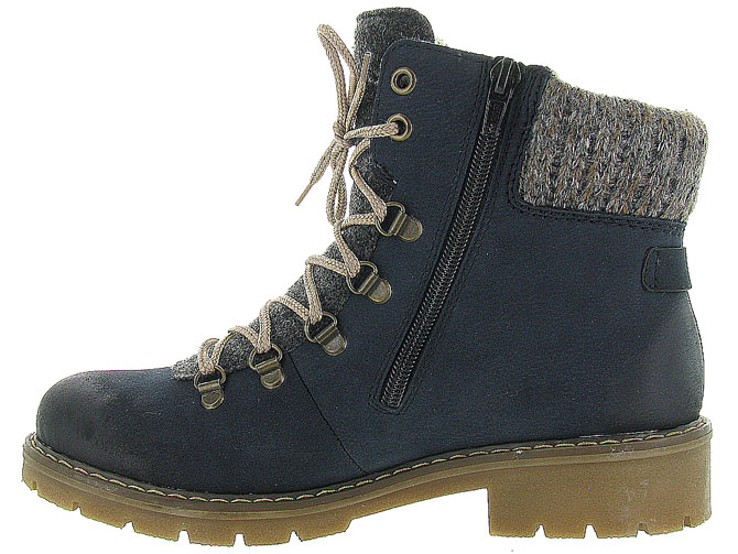 apres ski bottes fourrees - Chaussure neige - femme - Synthétique - Bleu - Rieker5034301_4