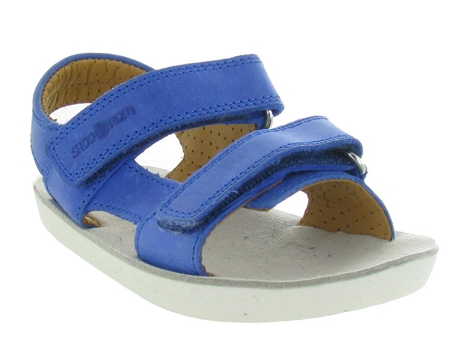 sandales et nu pieds - Semelle souple - junior garcon - Cuir - Bleu - Shoo pom5089208_3