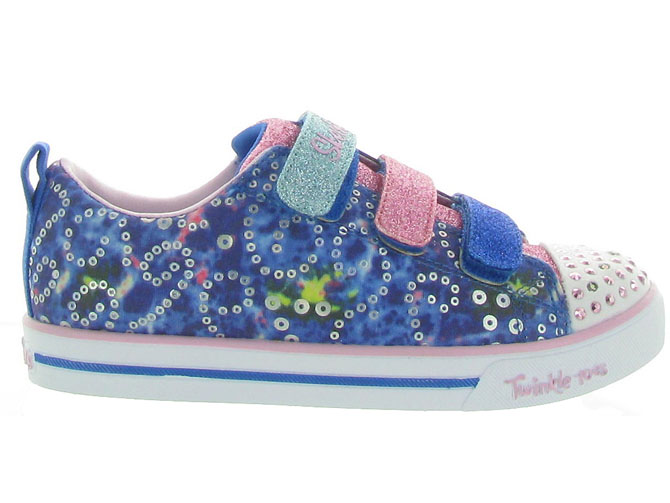 chaussures a scratch -  - junior fille - Toile Jean - Bleu - Skechers footwear5159701_2