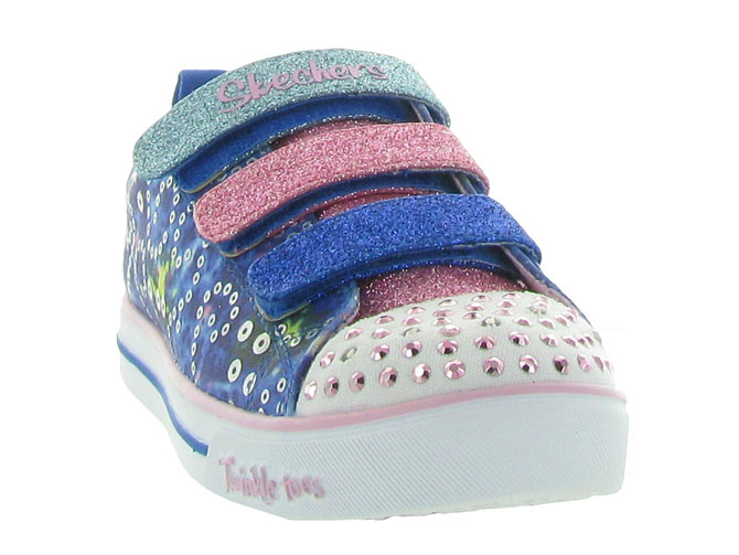 chaussures a scratch -  - junior fille - Toile Jean - Bleu - Skechers footwear5159701_3