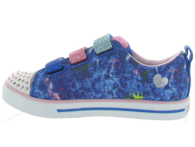 chaussures a scratch -  - junior fille - Toile Jean - Bleu - Skechers footwear5159701_4