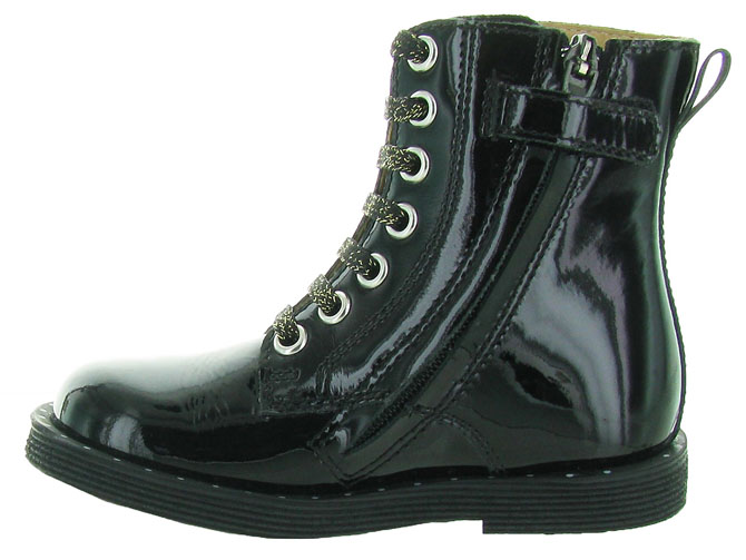 bottines et boots -  - junior fille - Cuir - Noir - Shoo pom5222101_4