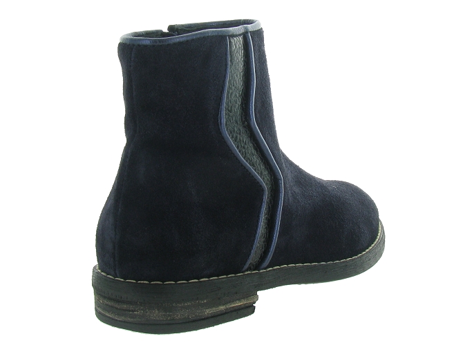 bottines et boots -  - junior fille - Nubuck - Bleu - Reqins5246505_5