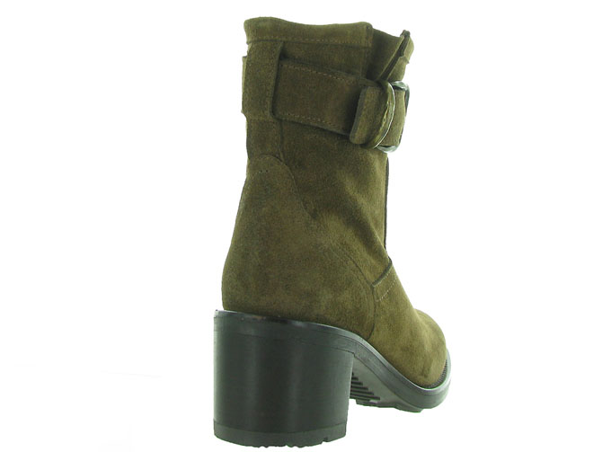 bottines et boots - Motardes & Rock and roll - femme - Cuir - Beige - Julie dee5249103_5