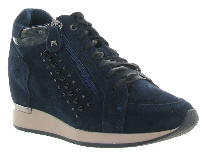 baskets et sneakers - Confort - femme - Nubuck - Bleu - Carmela