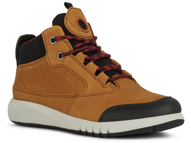 chaussures a lacets -  - junior garcon - Nubuck - Jaune - Geox