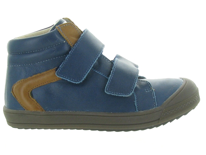 chaussures a scratch -  - junior garcon - Cuir - Bleu - Gbb5324801_2