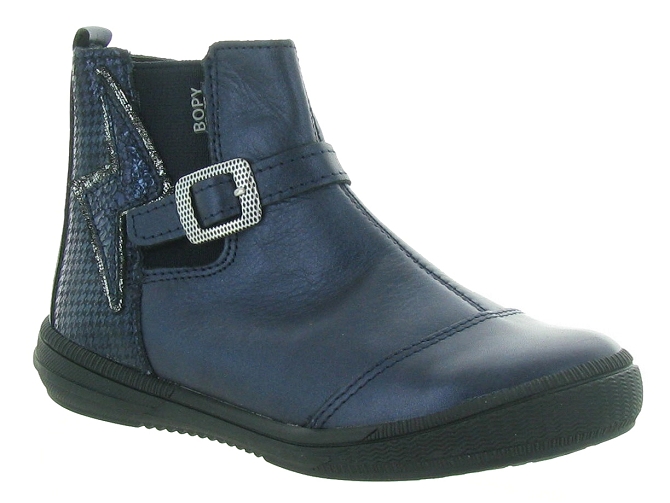 bottines et boots -  - junior fille - Cuir - Bleu - Bopy