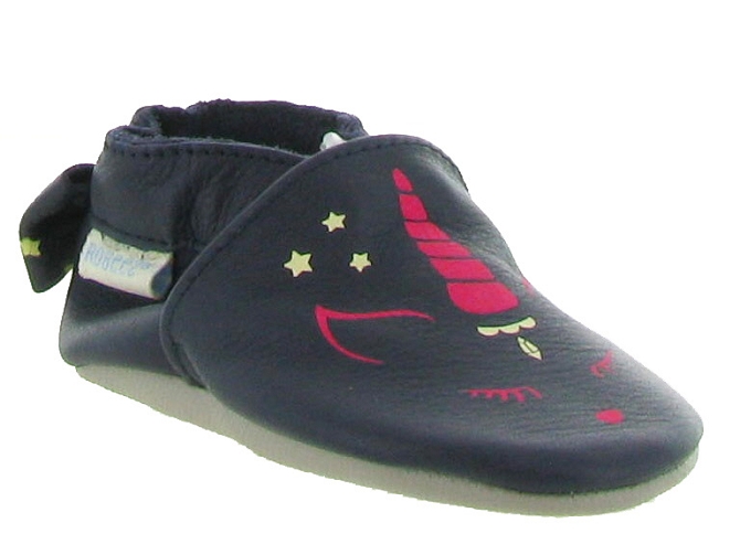 chaussons et pantoufles - Semelle souple - bebe fille -  - Bleu - Robeez