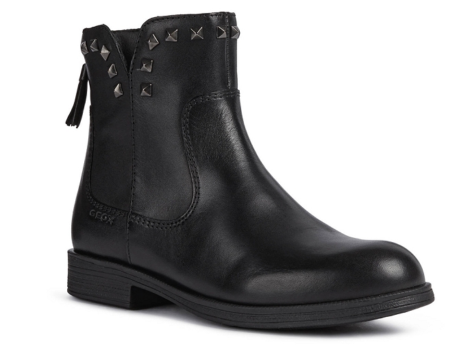 bottines et boots -  - junior fille - Cuir - Noir - Geox