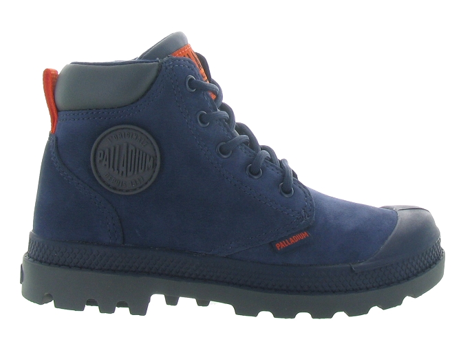 chaussures a lacets -  - junior garcon - Cuir - Bleu - Palladium5409801_2