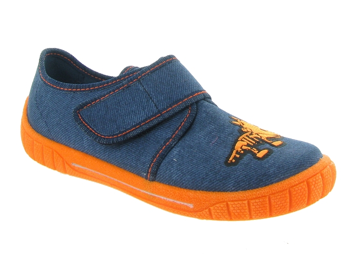 chaussons et pantoufles -  - junior garcon - Toile Jean - Bleu - Superfit