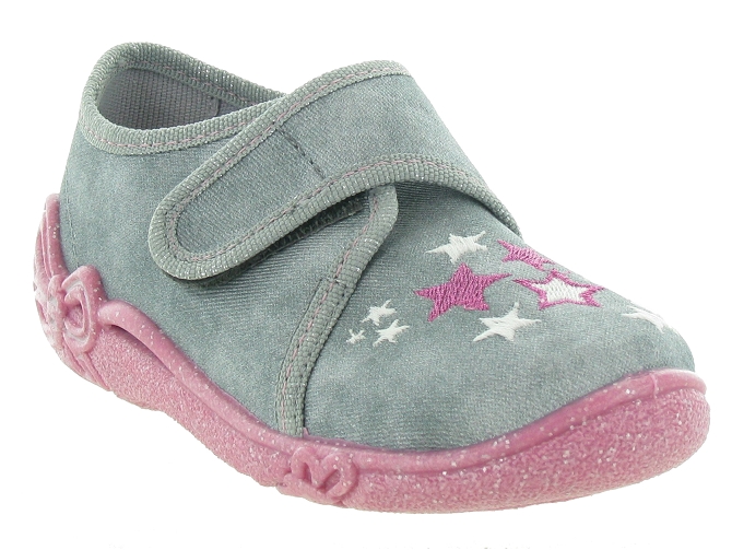 chaussons et pantoufles -  - junior fille - Toile Jean - Gris - Superfit