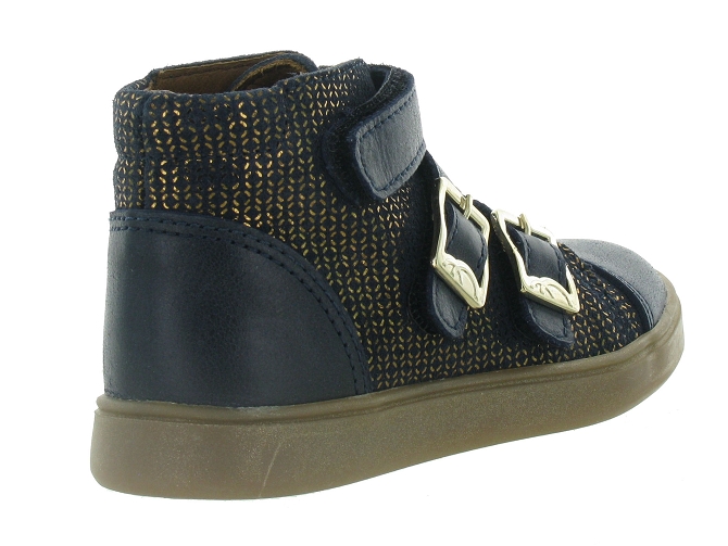 chaussures a scratch -  - junior fille - Cuir - Bleu Marine - Bellamy5423901_5