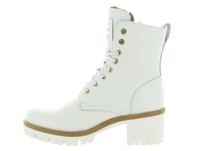 apres ski bottes fourrees - Chaussure neige - femme - Cuir - Blanc - Panama jack5434603_4