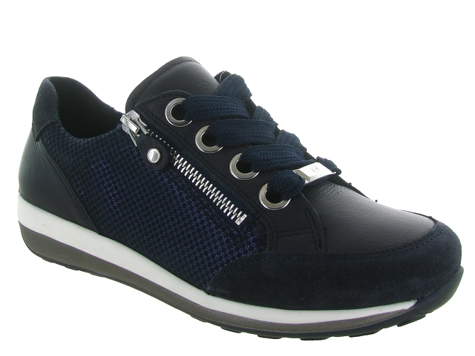 baskets et sneakers - Confort - femme - Cuir - Bleu Marine - Ara