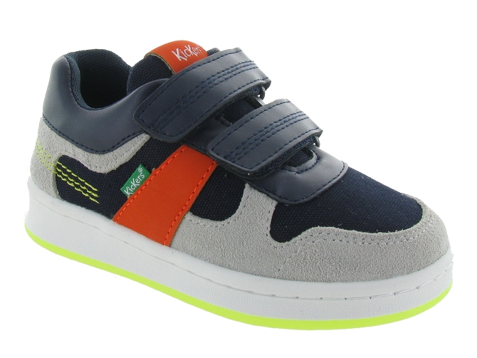 baskets et sneakers -  - junior garcon - Toile Jean - Bleu - Kickers