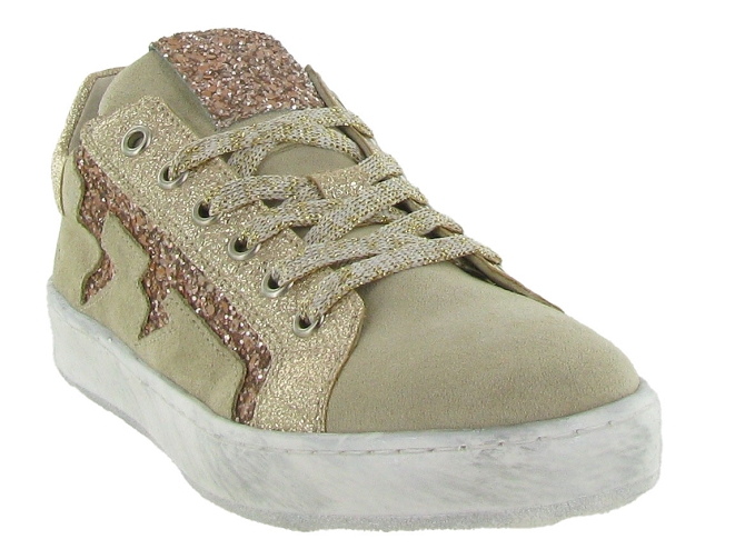 chaussures a lacets -  - junior fille - Cuir - Beige - Reqins5471101_3