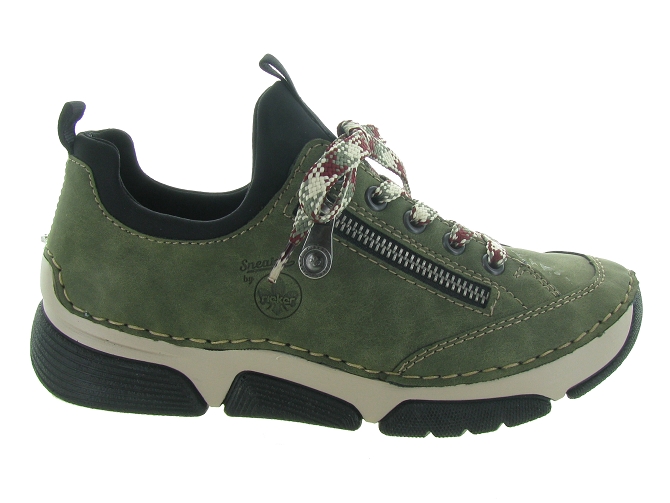 chaussures a lacets - Lacets détente - femme - Synthétique - Vert - Rieker5517601_2