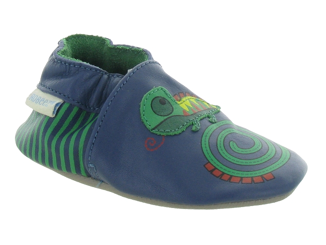 chaussons et pantoufles -  - bebe garcon - Cuir - Bleu Marine - Robeez5521901_2