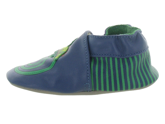 chaussons et pantoufles -  - bebe garcon - Cuir - Bleu Marine - Robeez5521901_5